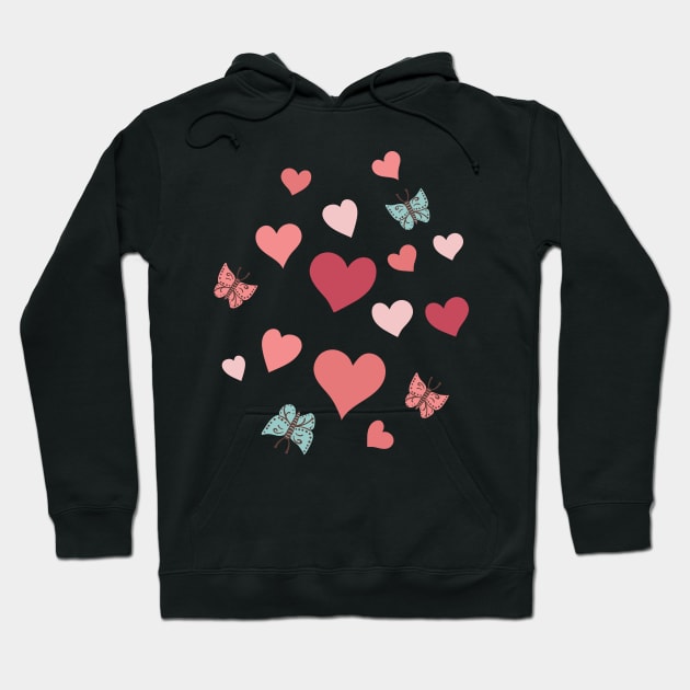 Valentines Butterflies Hoodie by SWON Design